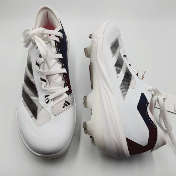 Mens Size 8 Adidas Baseball Cleats Adizero Impact TPU Cloud White Black IH3461 main image 5